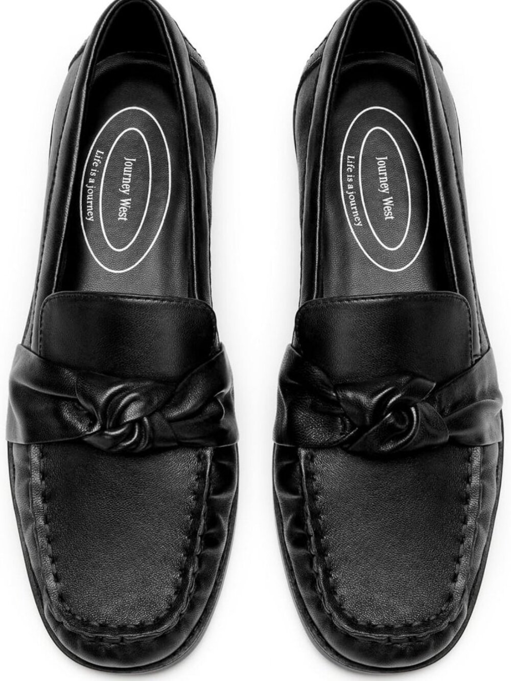 Cozy Soft Sheepskin Loafers - Knotted Slip-On Leather Flats with Non-Slip Sole